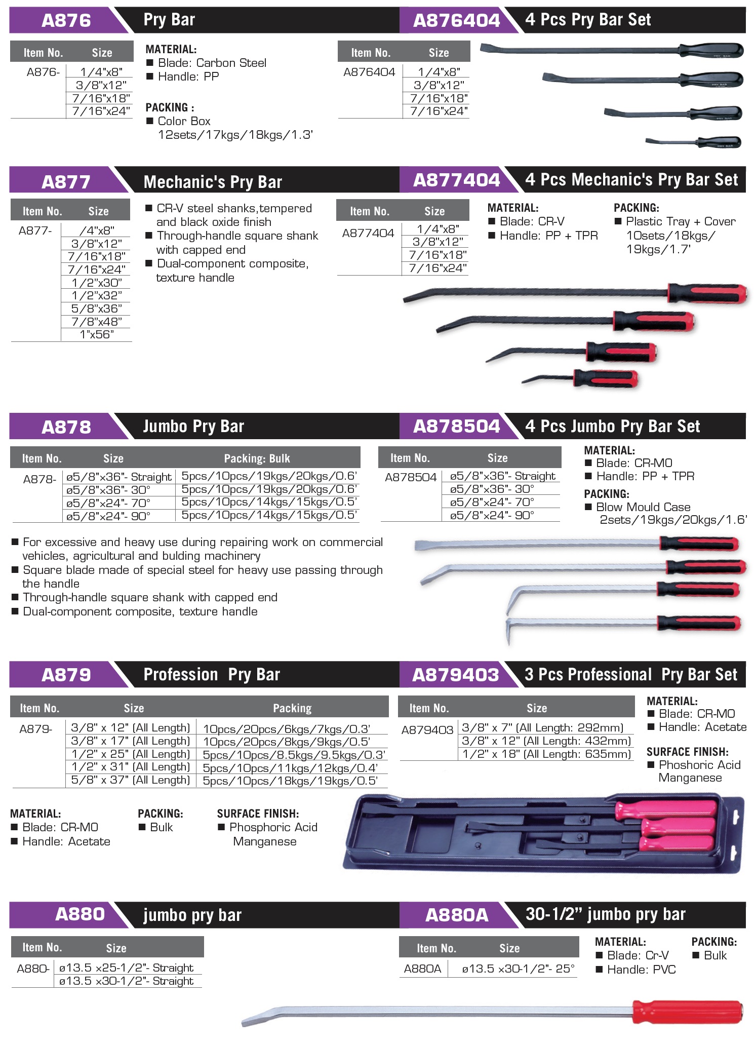 A876 Pry Bar